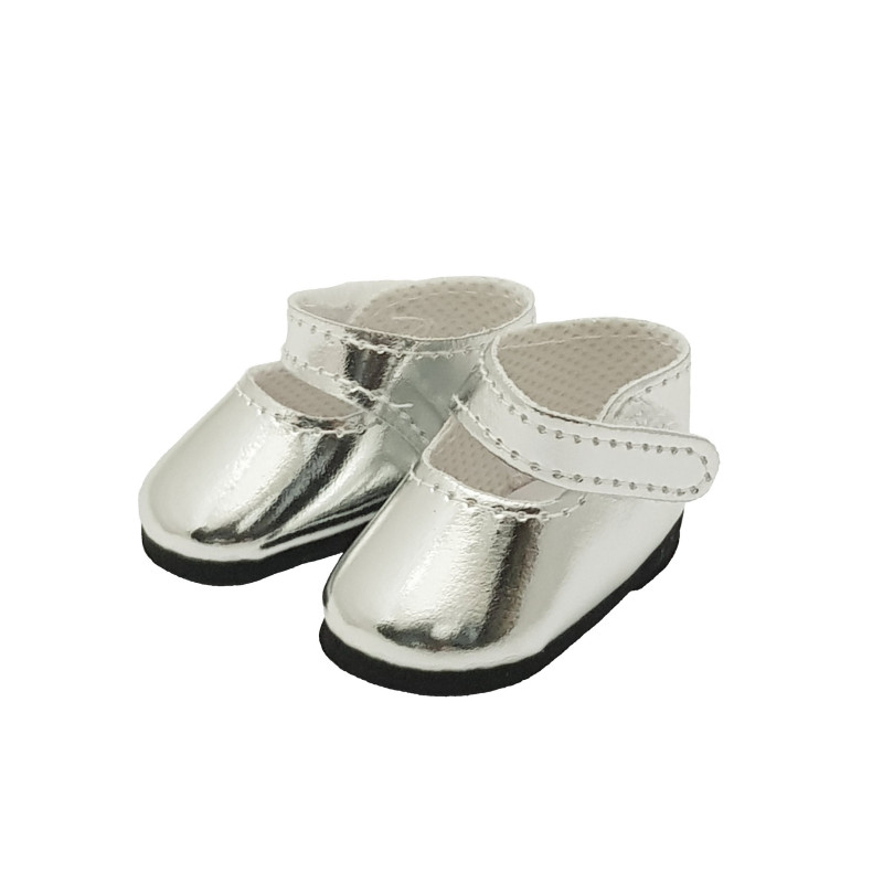Poppenschoenen Amigas zilver (32cm) Poppenschoenen Amigas zilver (32cm)