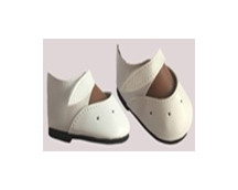 Poppenschoenen Soy Tu wit/bandjes (42cm)