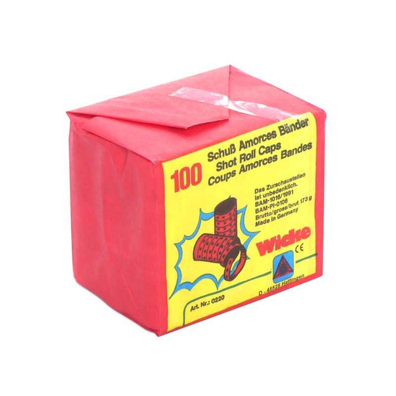 WICKE rol 100 schots (12 rollen in buisje) WICKE rol 100 schots (12 rollen in buisje)