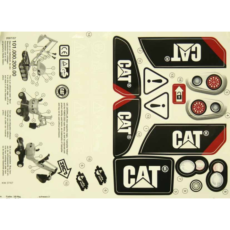 Stickervel RollyDigger CAT Stickervel RollyDigger CAT