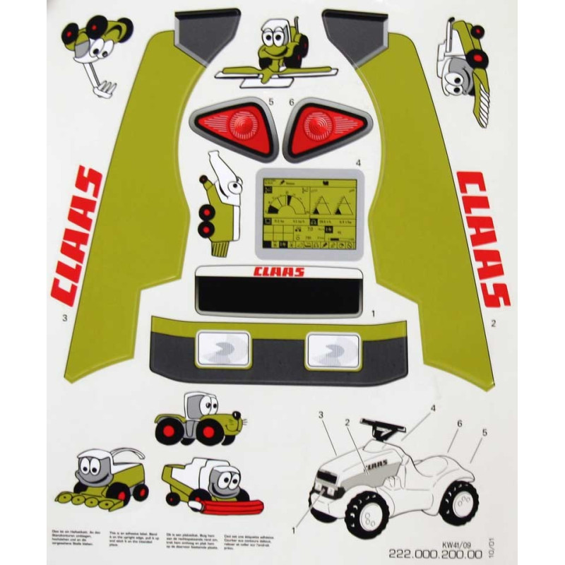 Stickervel Minitrac Claas