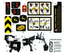 Stickervel graafarm John Deere