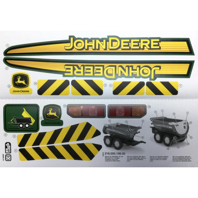 Stickervel Halfpipe John Deere