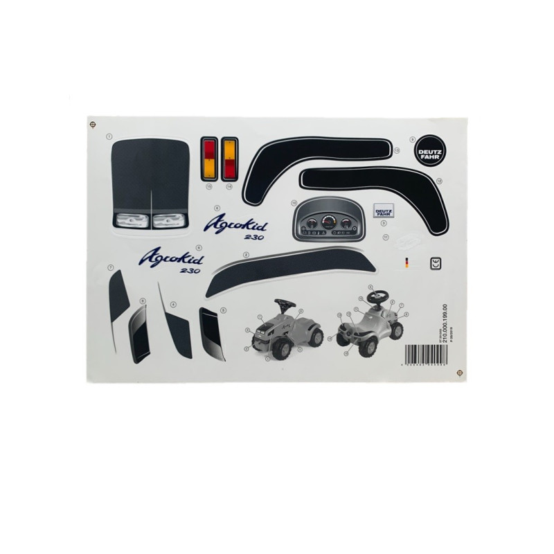 Stickervel Minitrac Deutz-Fahr Agrokid 