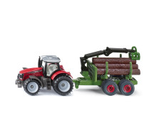 Massey Ferguson met houttrailer