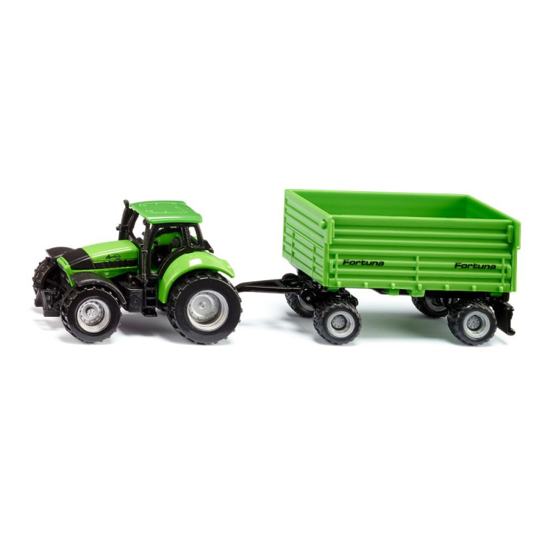 Deutz-Fahr met Fortuna aanhanger Deutz-Fahr met Fortuna aanhanger