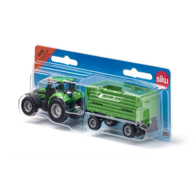 Deutz-Fahr met Fortuna aanhanger Deutz-Fahr met Fortuna aanhanger