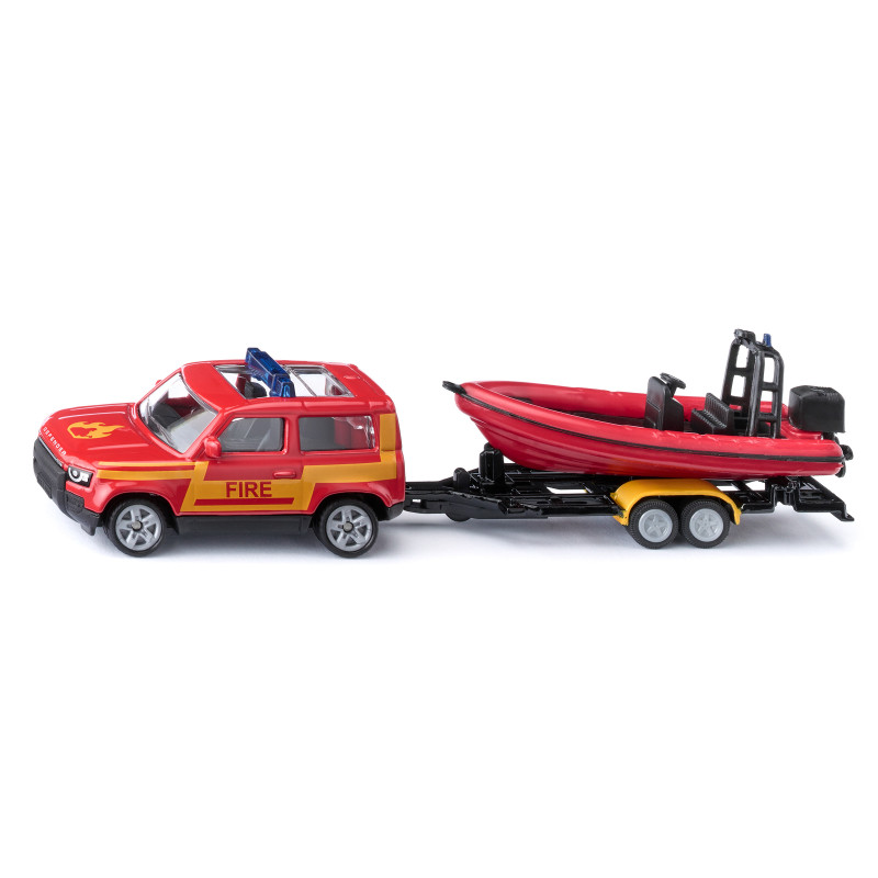 Brandweerwagen Land Rover Defender met reddingsboot
Brandweerwagen Land Rover Defender met reddingsboot