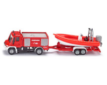 Unimog brandweer met boot