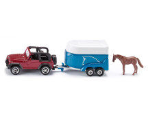 Jeep met paardentrailer