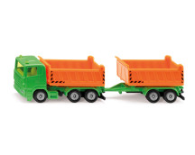 Truck met kieper en kiepaanhanger