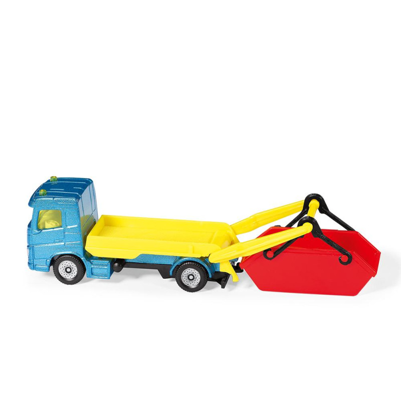 Vrachtwagen met container en aanhanger
Vrachtwagen met container en aanhanger