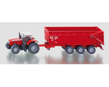 MF tractor met aanhanger Krampe (1:87)