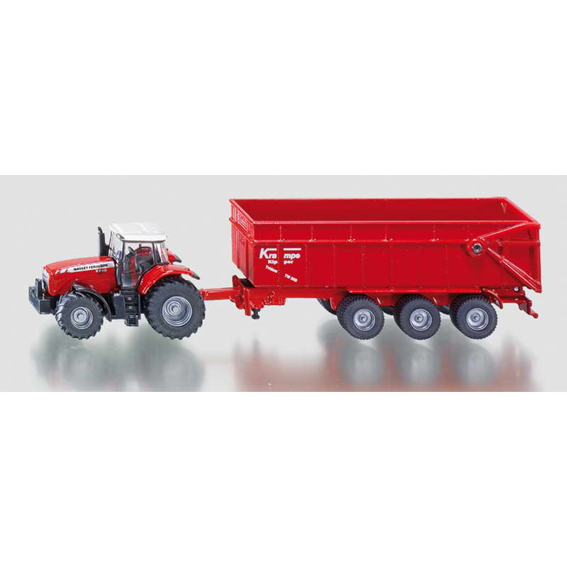 MF tractor met aanhanger Krampe (1:87) MF tractor met aanhanger Krampe (1:87)
