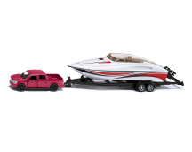 Ford F150 met motorboot op trailer