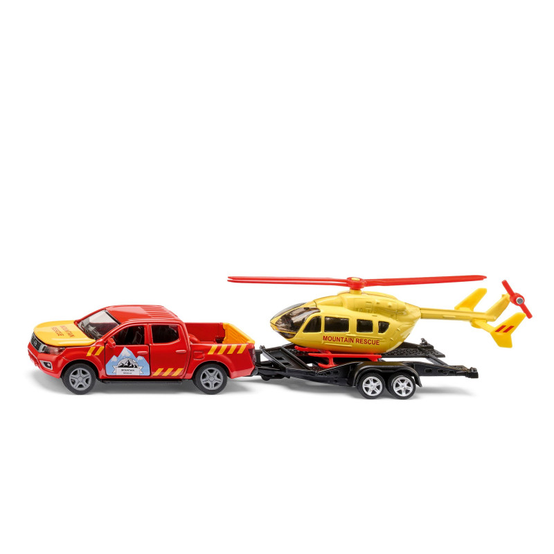 Nissan Navara met helicopter