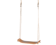 Houten gebogen plankschommel (2m/sisal)