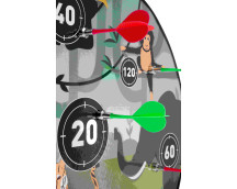 Dubbelzijdig Magnetisch/papieren dartbord Dieren Thema Dubbelzijdig Magnetisch/papieren dartbord Dieren Thema