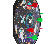 Dubbelzijdig Magnetisch/papieren dartbord Space Thema Dubbelzijdig Magnetisch/papieren dartbord Space Thema