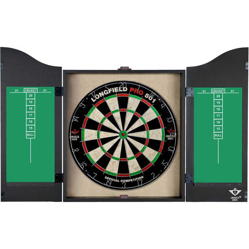 Zwart kabinet inclusief sisal dartboard Zwart kabinet inclusief sisal dartboard