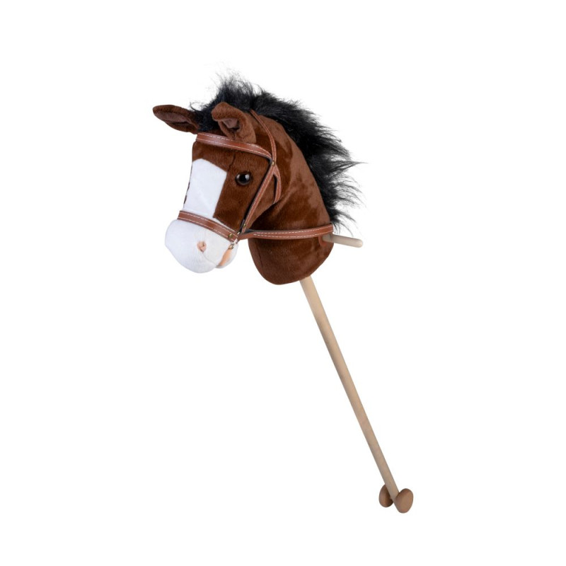Stokpaard met geluid bruin