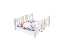 Poppen stapelbed grijs/wit Poppen stapelbed grijs/wit
