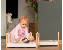 Poppen stapelbed grijs/wit Poppen stapelbed grijs/wit