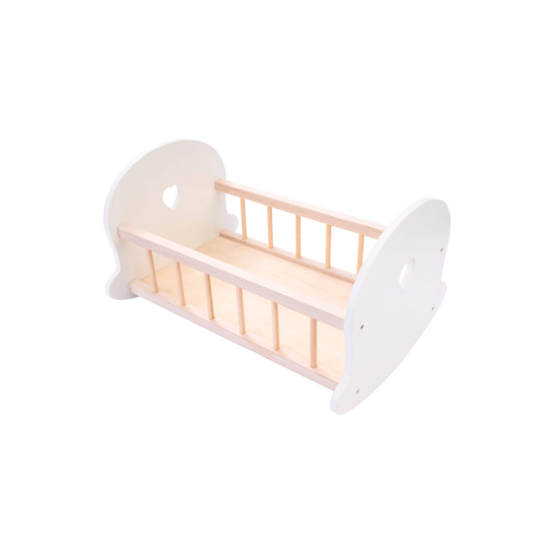 Poppen schommelbed roze/wit Poppen schommelbed roze/wit