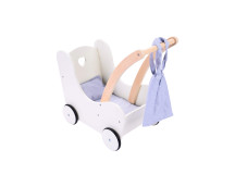 Poppen loopwagen grijs/wit Poppen loopwagen grijs/wit