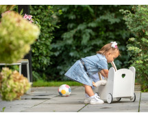 Poppen loopwagen grijs/wit Poppen loopwagen grijs/wit