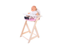 Poppenstoel roze/wit