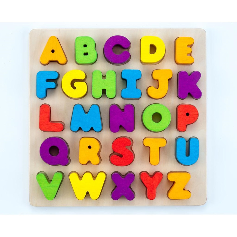 Houten alfabetpuzzel 
