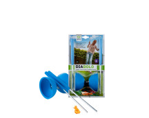 Diabolo Rubber/Metalen stokjes (blauw)