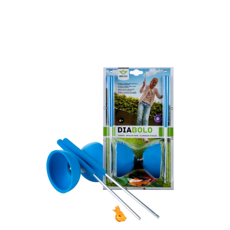 Diabolo Rubber/Metalen stokjes (blauw) Diabolo Rubber/Metalen stokjes (blauw)