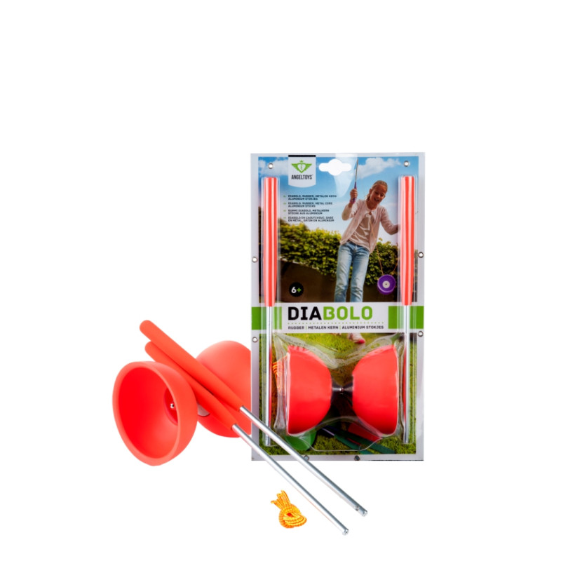 Diabolo Rubber/Metalen stokjes (fluor)