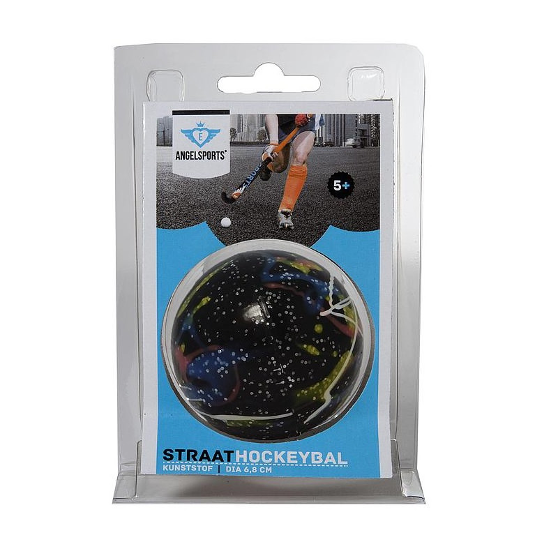 Hockeybal zwart vlammend (68mm) Hockeybal zwart vlammend (68mm)