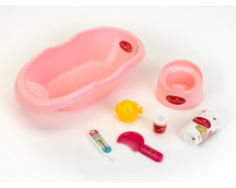 Poppenbad met toebehoren (41cm)