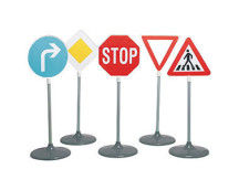 Verkeersbordenset (72cm/5 stuks)