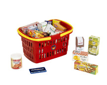 Winkelmand plastic met Franse producten