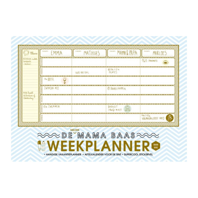 MB - De nieuwe Mama Baas weekplanner MB - De nieuwe Mama Baas weekplanner