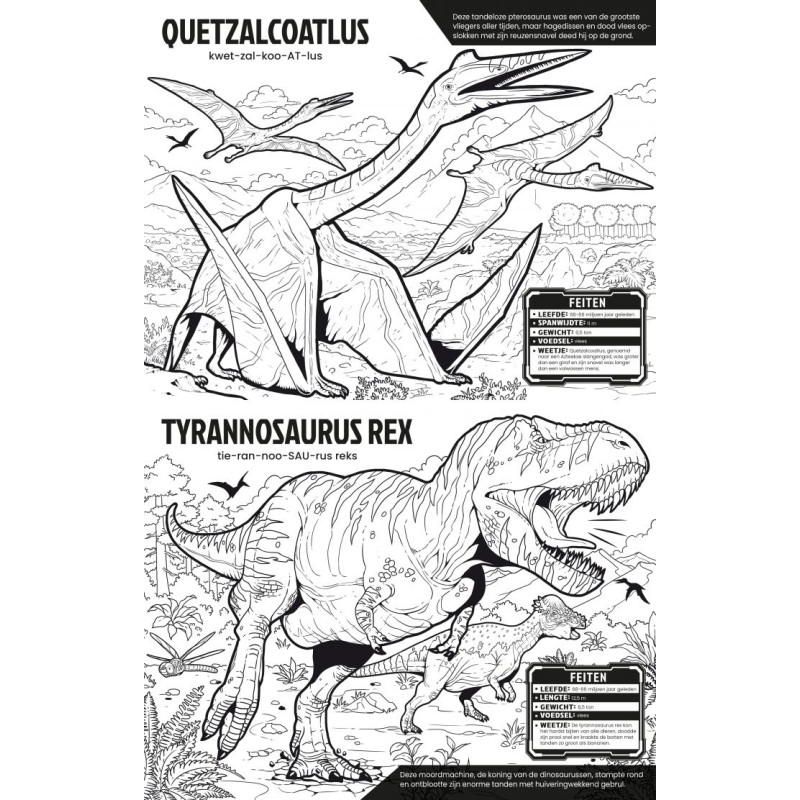 Kleur je eigen dinosaurussen Kleur je eigen dinosaurussen