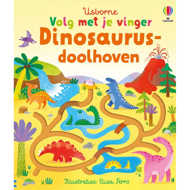 Volg met je vinger - Dinosaurusdoolhoven