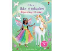 Eerste sticker- en aankleedboek - Regenboogeenhoorns