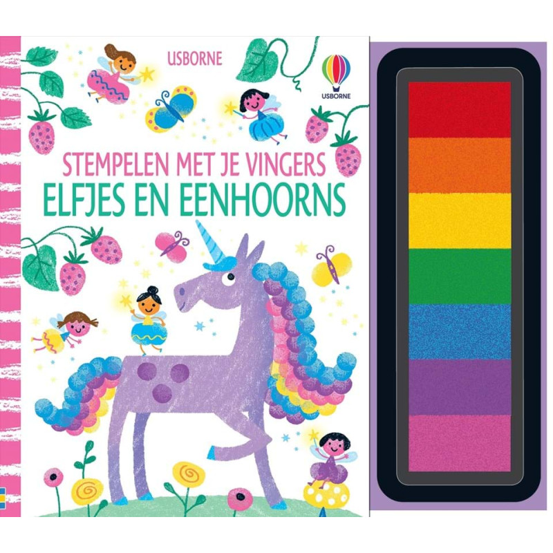 Stempelen met je vingers - Eenhoorns en elfjes