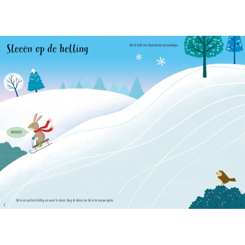 Glitterstickerboek - Winter