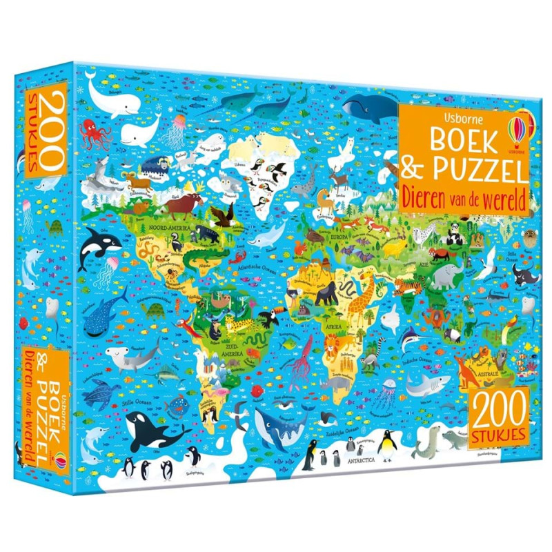 Boek & Puzzel - Dieren van de wereld Boek & Puzzel - Dieren van de wereld