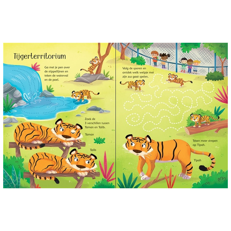 Uitwisboek - Dierentuinspelletjes Uitwisboek - Dierentuinspelletjes