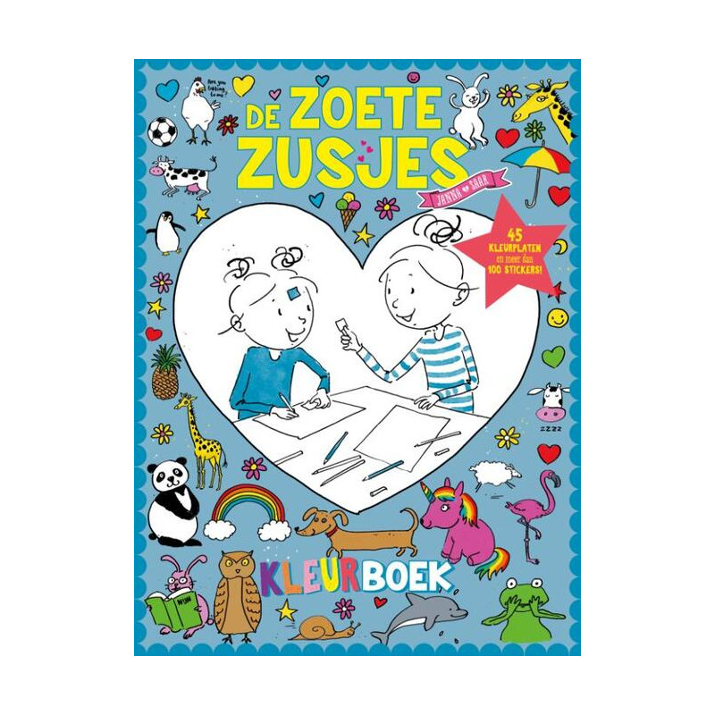 De Zoete Zusjes kleurboek met meer dan 100 stickers