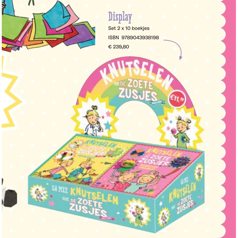 Display Knutselen met de Zoete Zusjes - armbandjes en vouwblaadjes Display Knutselen met de Zoete Zusjes - armbandjes en vouwblaadjes