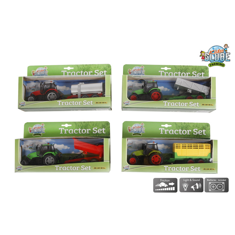 Tractorset met licht en geluid (4 ass.) Tractorset met licht en geluid (4 ass.)